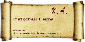 Kratochwill Anna névjegykártya